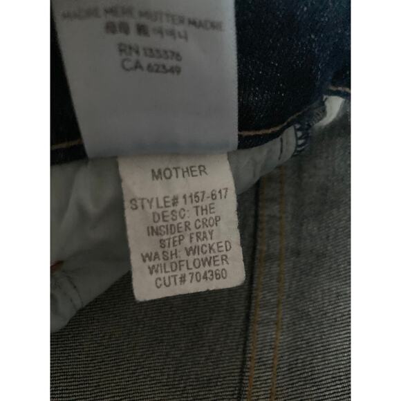 MOTHER Denim The Insider Crop Step Fray Jeans 25 Wicked Wildflower - Picture 9 of 9